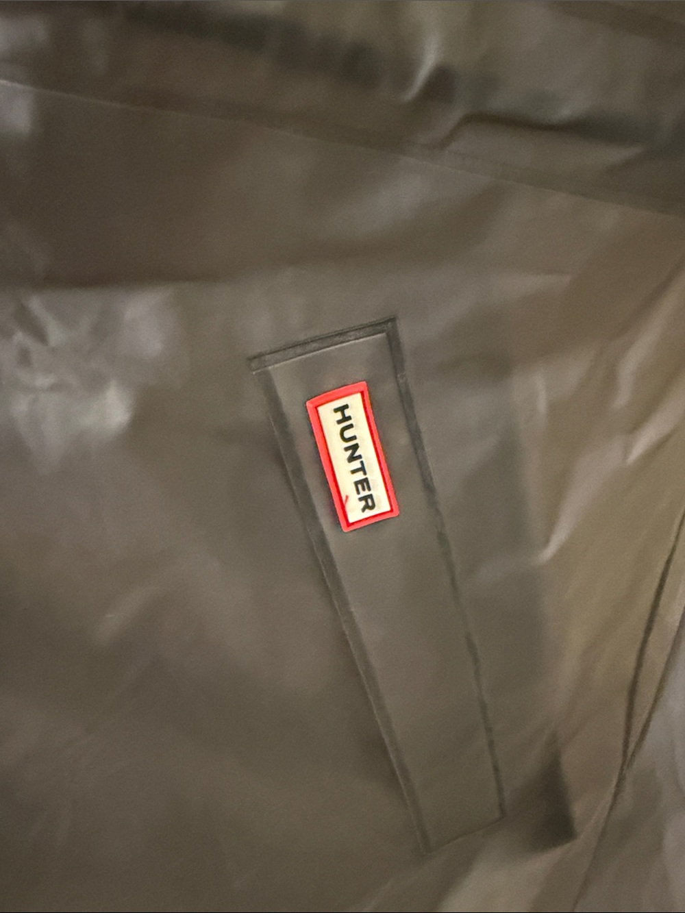 Hunter Olive Green Semi-Transparent Hooded Raincoat - Picture 5 of 8